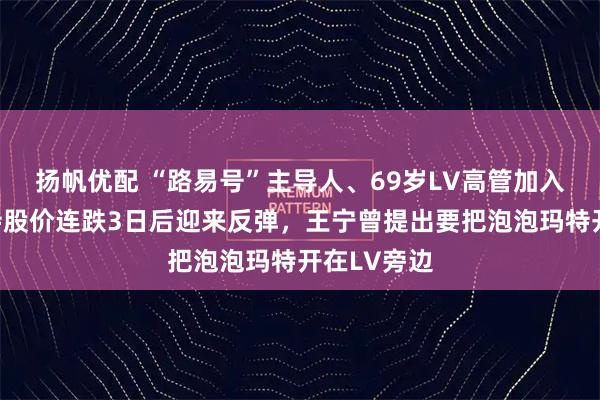 扬帆优配 “路易号”主导人、69岁LV高管加入，泡泡玛特股价连跌3日后迎来反弹，王宁曾提出要把泡泡玛特开在LV旁边